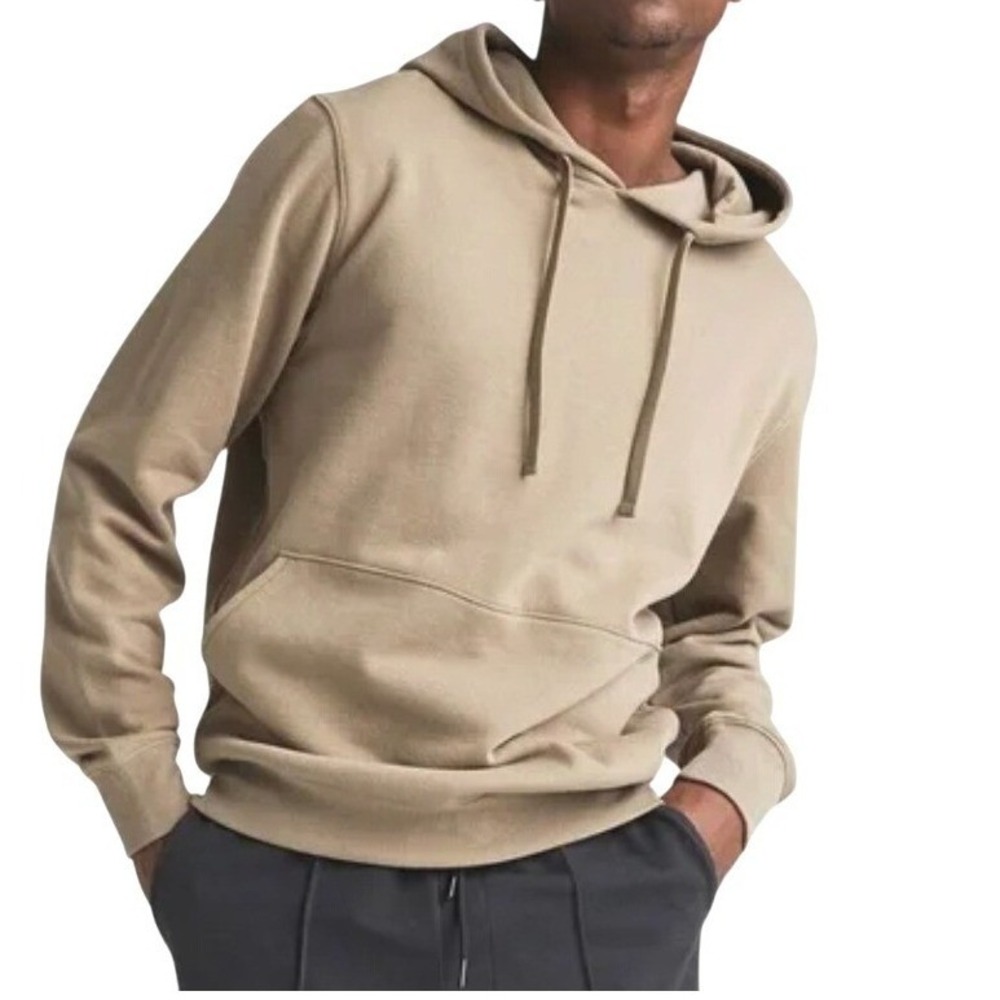 RicherPoorer Men's Size L Sweatshirt Pullover Crewneck Cotton Blend Taupe Brown‎